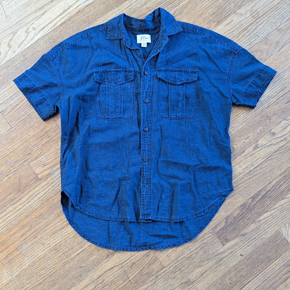 Women's Linen and Denim Casual Top